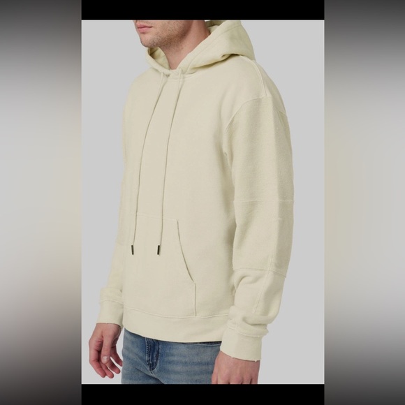 Hudson Jeans Men's Beige Moto Hoodie Pullover Sweater Size XXL - Picture 7 of 15